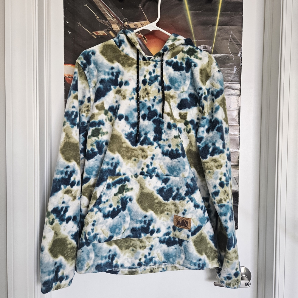 Reason Blue and Green Tie-Dye Hoodie